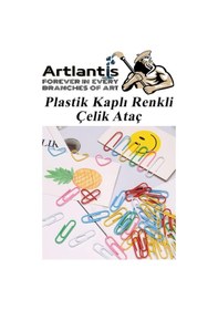 Resim Ataç Renkli Metal Plastik Kaplama 100 Adet Orta Boy 1 Paket Ataş Okul Ofis Belge Düzenleme Paslanmaz Kaplamalı 