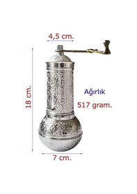 Resim Binbir Trend Osmanlı Kahve Değirmeni ve Baharat Değirmeni Btb-Gümüş 