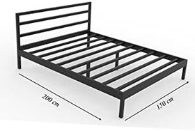 Resim GM 225 VİGOM ÇİFT KİŞİLİK METAL KARYOLA SİYAH 150 * 200 CM 