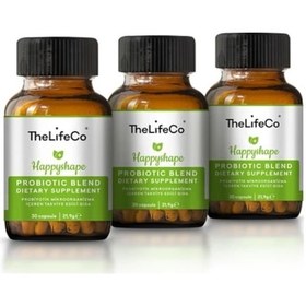 Resim TheLifeCo Happyshape Probiyotik Mikroorganizma İçeren Takviye Edici Gıda - Kilo Verme x 3 Adet 