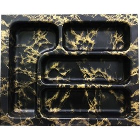 Resim Arberlo A1312 4 Bölmeli Mermer Kaşıklık 