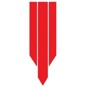 Resim Genel Markalar Oto Kaput Sticker Ok Ucu 3 Parça Kırmızı 60 x 10 cm/1Adet - 50 x 8 cm/2 Adet 