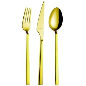 Resim Aryıldız Vogue Gold Pvd 24 Parça 6 Kişilik Çatal Bıçak Kaşık Takımı 