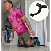 Resim Taşınabilir Kapı İtme Çubuğu - Ayarlanabilir İskandinav Bacak Kıvrma Kayışı ile Karın ve Baldır Egzersizleri, Korse ve Bacak Antrenmanları İçin - Evde Fitness için Mükemmel, Squatlar ve Sit-Up'ler - Anında Spor Salonu Kapınızda 
