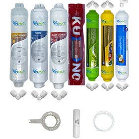 Resim Pemax Water Solutions Kapalı Kasa Su Arıtma Cihazlarına Uygun Eco 7'li Orijinal LG Kuno Mebran Alkali-Mineral Set 