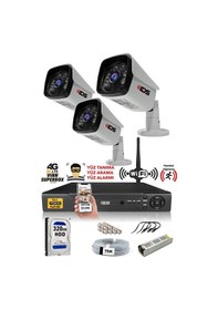 Resim IDS DS-2027HD-SET3-320 3 Kameralı 1080P Full HD 5 MP Sony Lensli Kamera Seti - 2027 