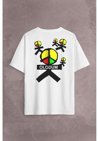 Resim Michael Jackson Olodum They Dont Don't Care Sırt Ön Baskılı Oversize Tişört Unisex T-shirt 001 