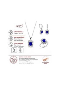 Resim Servi 925 Ayar Gümüş Radiant Baget Set-33 