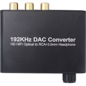 Resim 192KHZ Dac 5.1ch Hıfı Dijital Analog Dönüştürücü Optik Toslink Fiber Koaksiyel 3.5mm Jack Desteği ile Rca'ya Ac3 Dts | 