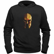 Resim Alfa Tshirt Spartan Resimli Çocuk Siyah Sweatshirt 