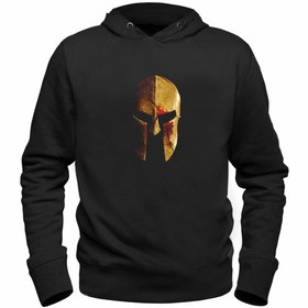 Resim Alfa Tshirt Spartan Resimli Çocuk Siyah Sweatshirt 