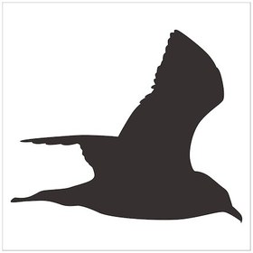 Resim Kuş Folyo Sticker Derstv930 50cm Uzunluk Siyah 