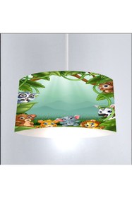 Resim EVSEHOMES Orman Sevimli Hayvanları Çocuk Avizesi Ea5091 