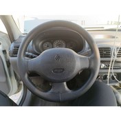 Resim Dikişli Direksiyon Kılıfı Damarlı Siyah Deri Siyah Dikişli Renault Clio 2007 Öncesi Siyah 