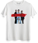 Resim Alfa Tshirt Depeche Mode Baskılı Çocuk Beyaz Tshirt 