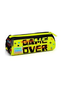 Resim Coral High Game Over Baskılı Üç Bölmeli Kalem Çantası -Erkek Çocu 
