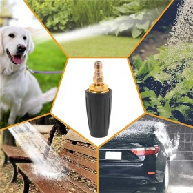 Resim RelicRealm Basınçlı Yıkama Için Turbo Nozul, Dönen Nozul ve 7 Uç, 1/4 Inç Hızlı Bağlantı, 4000 Psi (Yurt Dışından) 