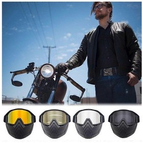 Resim Göz Koruma Gözlükleri Motosiklet Sürüş Koruyucusu Rüzgar Geçirmez Gözlükler Kask Gözlükleri Yüz Siperliği Motosiklet Gözlükleri Maskesilver 