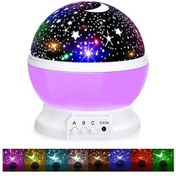 Resim Aubyhe Mor Led Yıldız Işık Projeksiyonu: Çocuk Odası Gece Lambası, Döner Gökkuşağı, Parti Dekoru, lik Ürün 