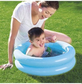 Resim Şişme Bebek Havuzu 61x15 2 Halkalı Mavi 51061 Çok Renkli 