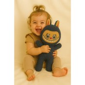 Resim Labubu Oyuncak Pop Mart Labubu Peluş Bebek Peluş Yastık Labubu 
