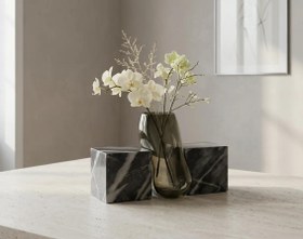 Resim Vanessa Mitrani Press Vase Smoke / Grey Marble - Üfleme Cam 
