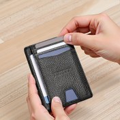 Resim AYCA Ultra-İnce Gerçek Deri Kart Tutucu RFID Engelleme ile, Hafif Kompakt Sürücü Belgesi Cüzdanı - Erkek Arkadaş, Baba veya Ona Mükemmel Tatil veya Doğum Günü Hediyesi, Günlük Taşıma Cüzdanı, Şık Tasarım, Dokulu Bitiş 