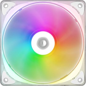 Resim ID-COOLING CRYSTAL 120 White 4Pin Beyaz Özel Parlak Kristal Yansımalı Kasa Fanı 