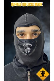 Resim Buffalo Bandana 4 Mevsim Reflektör Gözü Açık Maske Boyunluk Maske Balaklava 