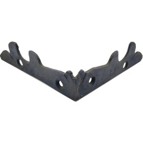 Resim İlk El Grup Ieg™ Antika Tarz Dekoratif Pirinç Lale Köşe Gönye - Yan, 105X105 Mm, Oksit 
