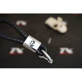 Resim Toyota Uyumlu Logo Stil Hasır Desen Anahtarlık 