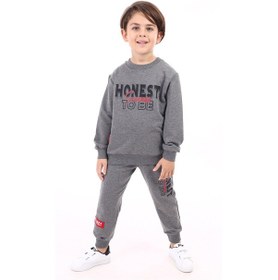 Resim Toontoy Kids Toontoy Erkek Çocuk Baskılı Eşofman Takım Antrasit Melanj 