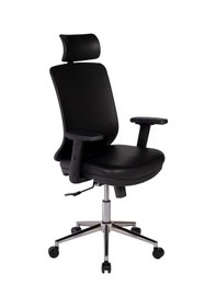 Resim Ofisbazaar Up Deri Yönetici Koltuğu Ergonomik Ve Modern Tasarım Martin 01- Siyah Deri Siyah 