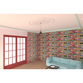 Resim MOTİFPİYER Motifpiyer Lamba Tavan Göbeği Dc-41-Dikdörtgen-125cmx86cm 