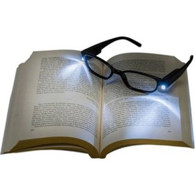 Resim AboutThePerfect Led Işıklı Camsız Kitap Okuma Gözlüğü, Gece ve Gün Işığında Rahat Okuma 