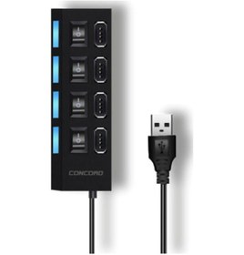 Resim Usb Çoklayıcı Concord C-852 4Port Usb Hub 2.0 
