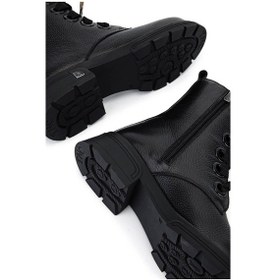 Resim Tamer Tanca Kadın Hakiki Deri Siyah Floter Klasik Bot 33 3828 Bn Bot Sk25-26 Sıyah Floter Siyah 2 