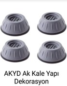 Resim AKYD AK KALE YAPI DEKORASYON Gürültü Engelleyici Kaymaz Titreşim Önleyici Kauçuk Ayak Pedleri Çamaşır Makinesi Stoper 8" Adet 