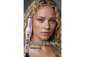 Resim ShiboWavy 3 Farklı Başlıklı Otomatik Saç Maşası (Kalın Su Dalgası Maşa 32MM/25MM/19MM) 