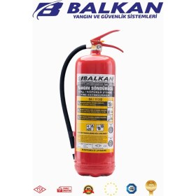 Resim BALKAN YANGIN VE GÜVENLİK SİSTEMLERİ 6 kg Köpüklü Ruhsata Uygun Yangın Tüpü 