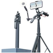 Resim Cbtx Telefon Kamerası Siyah İçin 4 Genişletme Arabirimi İle 2m Metal Tripod Selfie Stick 