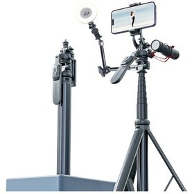 Resim Cbtx Telefon Kamerası Siyah İçin 4 Genişletme Arabirimi İle 2m Metal Tripod Selfie Stick 