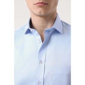 Resim D'S Damat Ds Damat Regular Fit Mavi Düz Nano Care Gömlek 4HE02SG00289M 