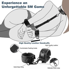 Resim Deri BDSM Bağlama Seti Siyah 