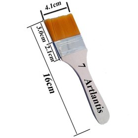Resim Zemin Fırçası 7 Numara Sentetik İpek Uçlu Kıl Akrilik Guaj Yağlı Boya Fırçası Zemin Fırça No:7 1 Adet 