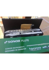 Resim Sonor Siyah Renk Gümüş Tuş Profesyonel Yan Flüt Seti 