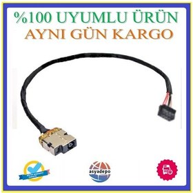 Resim HP Uyumlu 15-R216Nt Dc Jack Kablolu Şarj Soketi 
