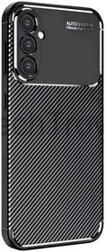 Resim Samsung Galaxy S25 Plus Kılıf Karbon Tasarımlı İnce Yapılı Kamera Koruma Çıkıntılı Kapak Siyah 
