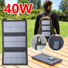 Resim Taşınabilir Güneş Panel Seti, 5V USB Şarj Arayüzü ve Kontrolcü ile, Telefon RV Araba Şarjı için Uygun 