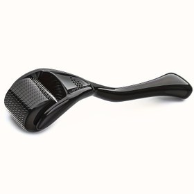 Resim Siyah Paslanmaz Çelik Yüz Rulosu, 0.25mm Hassas Cilt Masajı Aleti Ergonomik Tutma Kolu ile, Erkekler ve Kadınlar için Nazik Peeling Aracı, Cilt Bakımı için İdeal Günlük Hediye, Kokusuz, Elektrik Gerektirmez, Yüz Bakımı Aracı | Ergonomik Tasarım | Dayanıklı Plastik Gövde, Yüz Masaj Aracı 